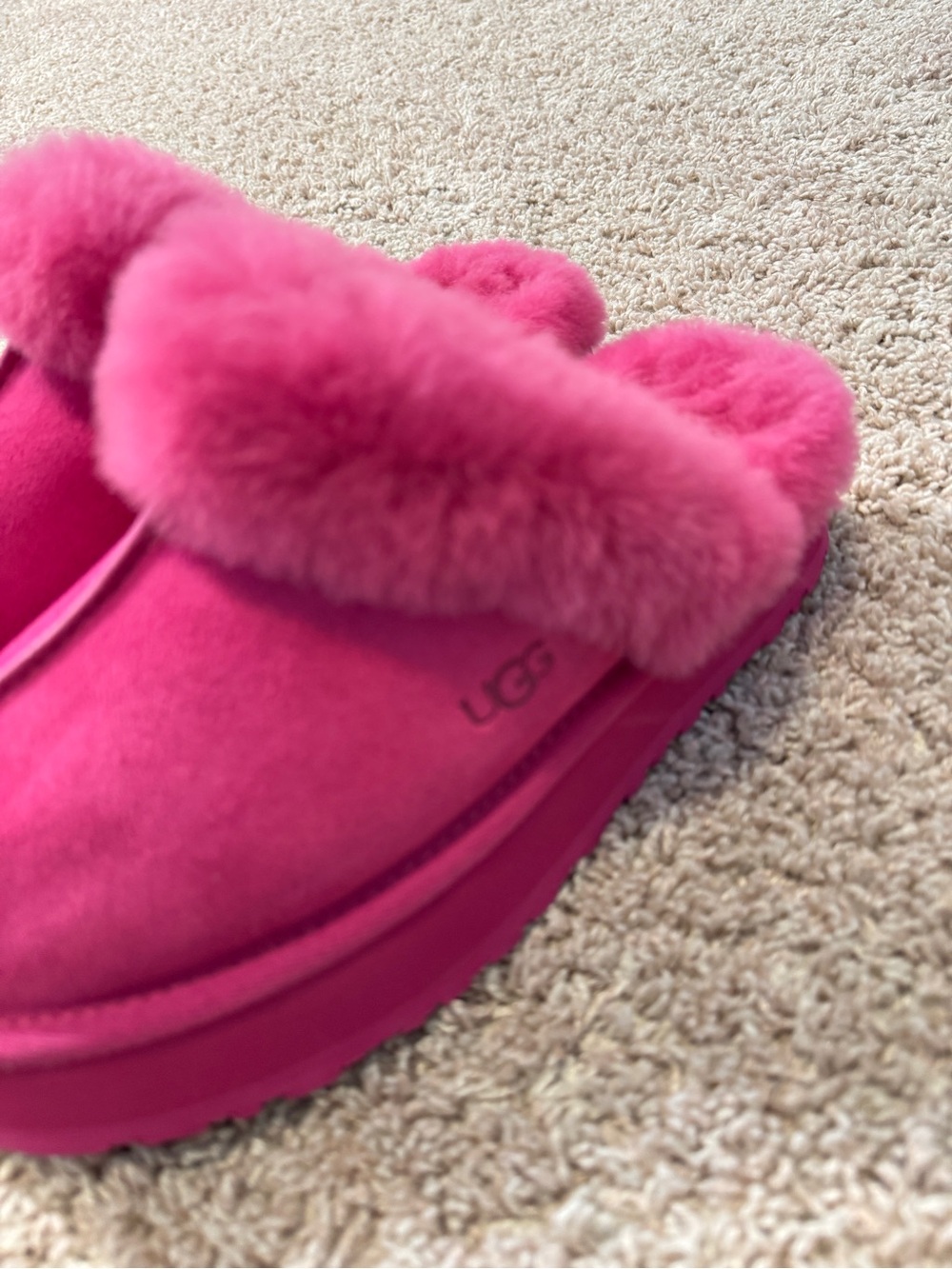 Ugg Disquette Women's Size 7 Pink Platform Slippers - Picture 3 of 10